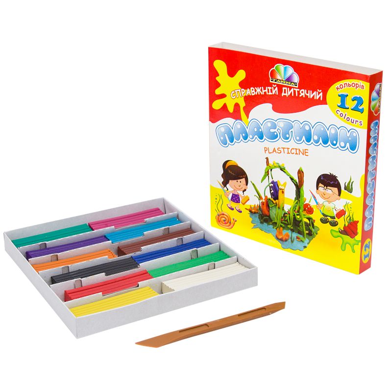 Plastilīns 12 krāsas 240 gr. ZPG