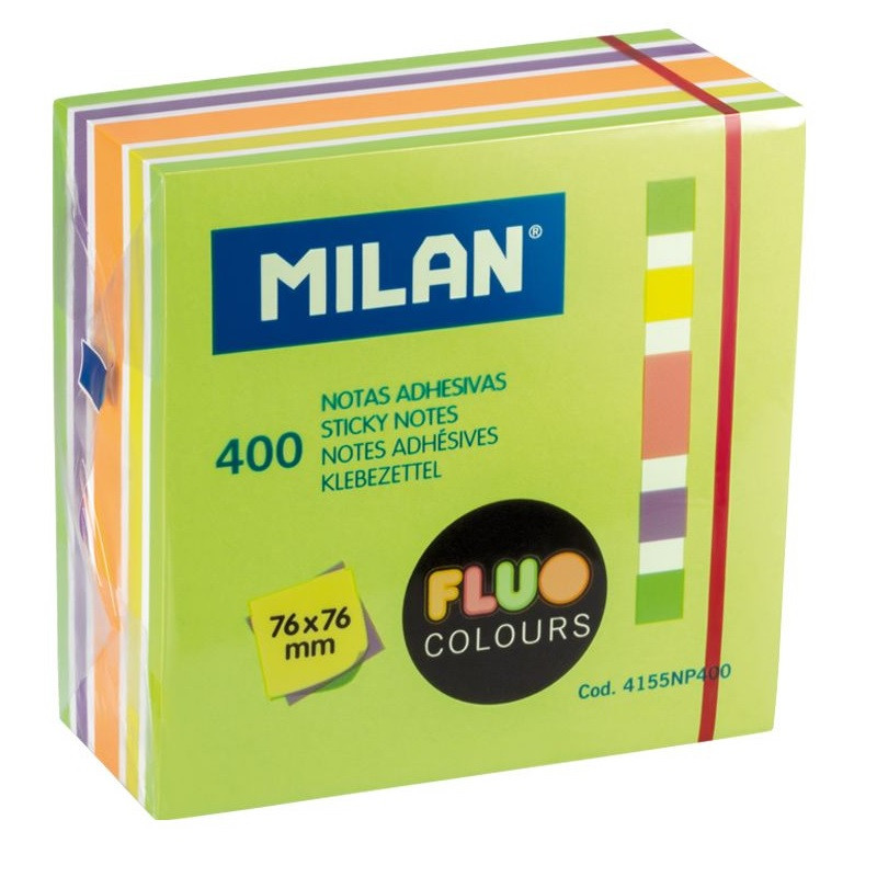 Līmlapiņas 76x76mm, 400 lapas 5 neona krāsas