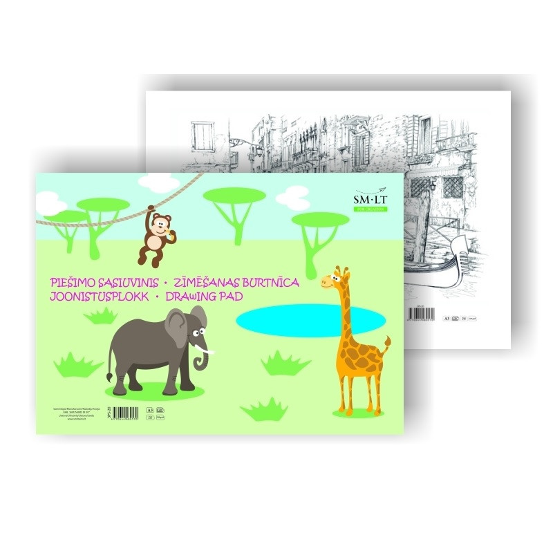Zīmēšanas albums A3/20 lapas 120g/m2, SMLT