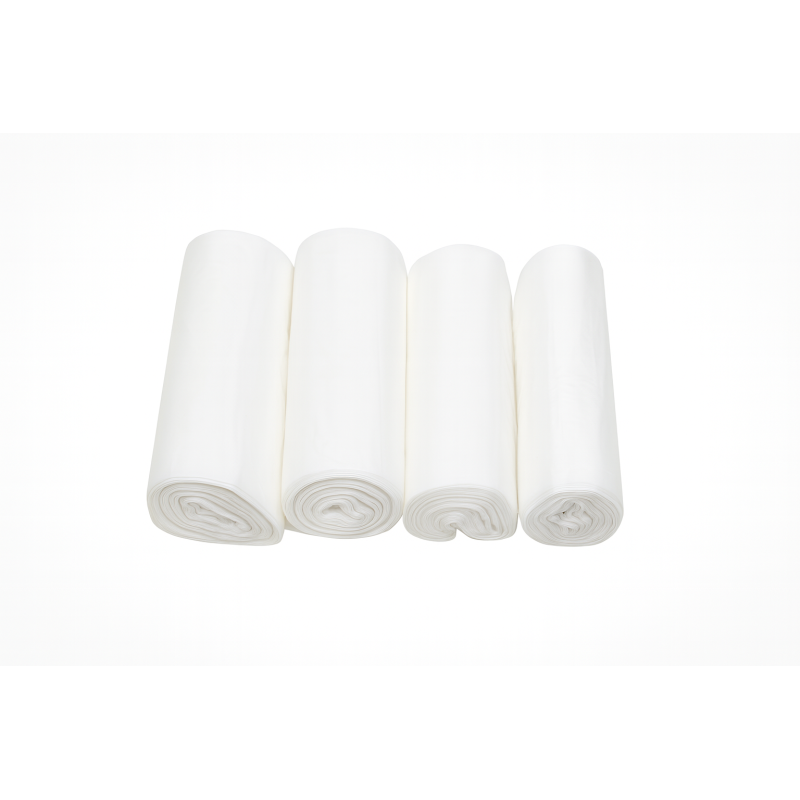 Atkritumu maisi 60L, 62x82cm, balti, 12 mikr, HDPE, 20gab/rul