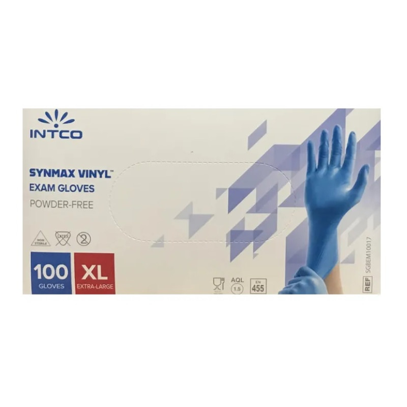 Cimdi VINYL zila krāsa XL 100gb