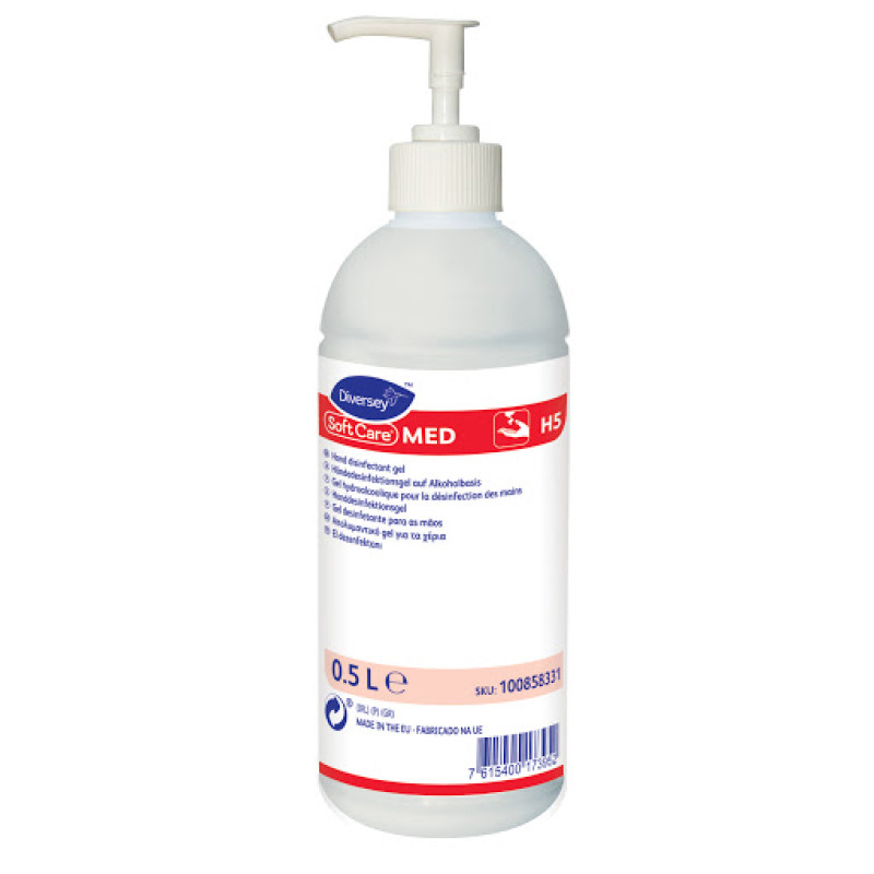 Soft Care Med- Roku gēla dezinfekcijas līdzeklis uz spirta bāzes 0,5L (6gab/iep)