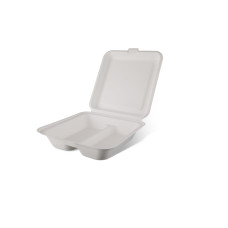 Kompostējamā cukurniedru kārba ar vāku 2-dal.19.2x21x4.26cm (50gab/iep)