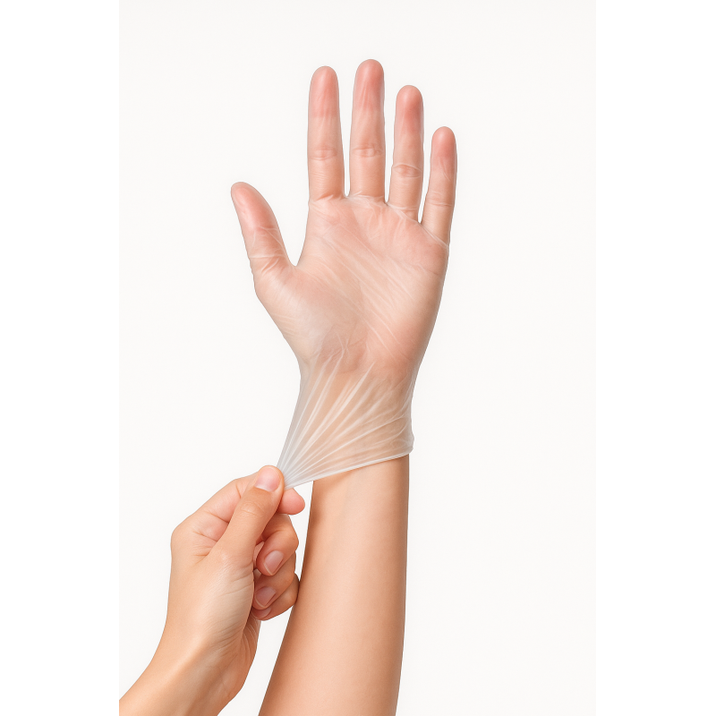 Vinila cimdi, "Gentle Touch", 24cm, caursp, (M), (100gab)