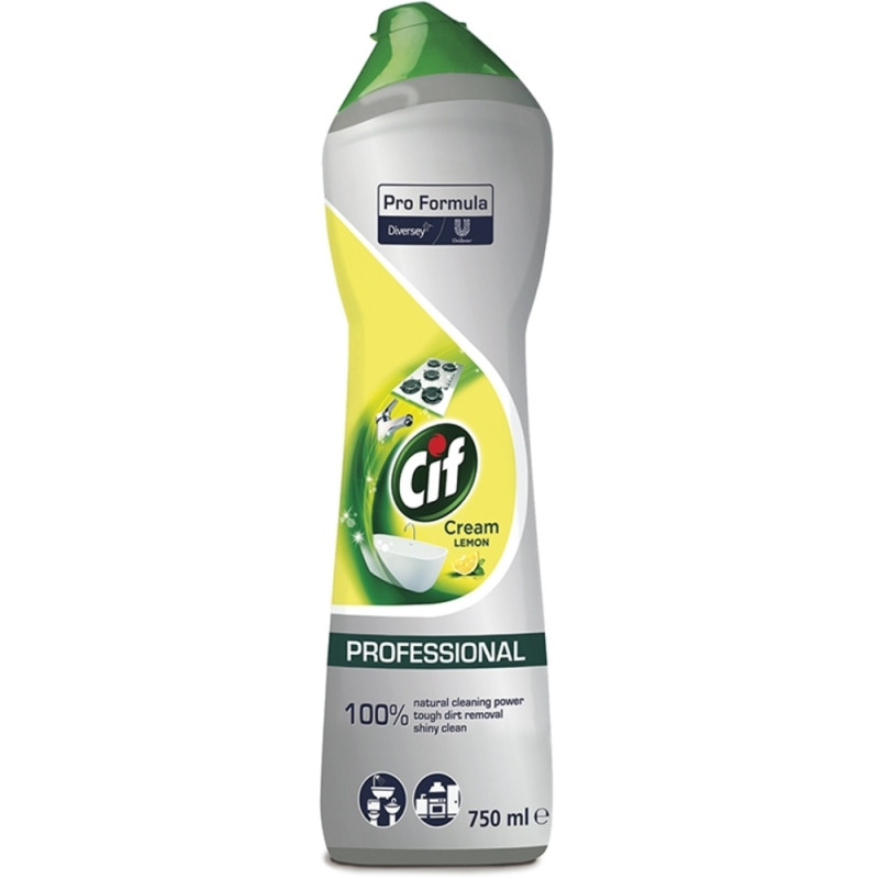 CIF Professional Cream Lemon universāls krēmveida tīrīšanas līdzeklis, 0,75L (8gab/kastē)