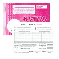 Darījumu apliecinošās kvītis A6, paškopējošas, 25