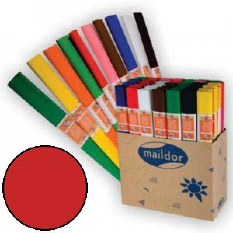 Kreppapīrs 50cmx2.5m sarkans