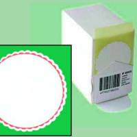 Natāru uzlīmes 53mm baltas ar robotu sarkanu