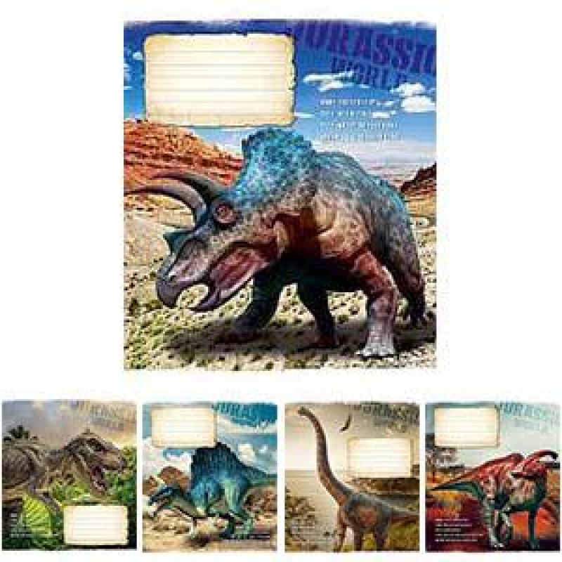 Burtnīca 18 lapas rūtiņu JURASSIC WORLD, kartona