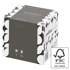 Kosmētiskās salvetes Cube prestige 3 slāni, 60 salvetes baltā krāsā