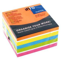 Līmlapiņas INFO 75x75mm, 450 lapas Brilliant Mix