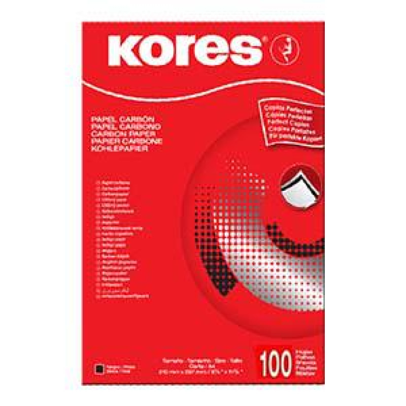 Kopējamais papīrs KORES, A4, 100 loksnes, melna