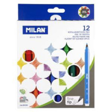 Flomasteri MILAN, 12 krāsas