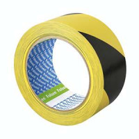 Brīdinājuma līmlente melna-dzeltena 50mmx33m PVC