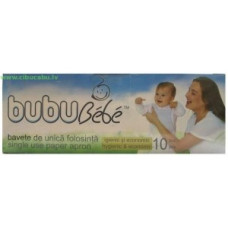 Priekšautiņi bērniem bubuBebe,vienreizlietojami,papīra, 25.gab