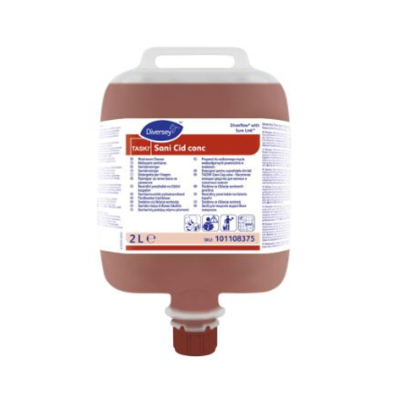 Sanitāro telpu tīrīšanas līdzeklisTASKI Sani Cid conc DvF 2L x 3