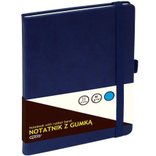 Klade A5/80 lapas, ar gumiju, rūtiņu, tumši zila, GRAND