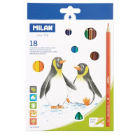 Zīmuļi krāsainie 18 krāsas trīsstūrveida MILAN