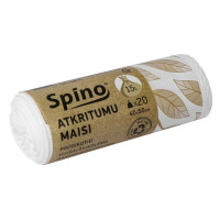 Atkritumu maisi 15L, 40x50 cm, balti, 10mikr, HDPE, MULTIPACK, 20gab/rul, 100rul/kastē