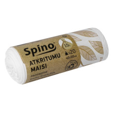 Atkritumu maisi 15L, 40x50 cm, balti, 10mikr, HDPE, MULTIPACK, 20gab/rul, 100rul/kastē