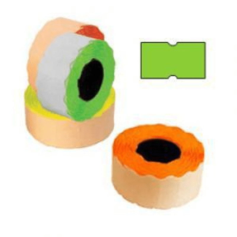 Marķēšanas lente 21.5x12mm zaļa 1000 uzlīmes rullī