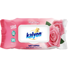 KALYON mitrās salvetes PINK ROSE 120gb ( Izcelsmes valsts Turcija )
