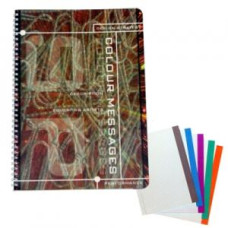 Klade rūtiņu A4/80 lapas, 5 krāsas ar spirāli