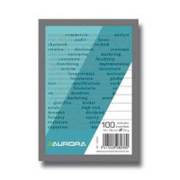 Bloknots A5/100 rūtiņu, papīra vāks Aurora