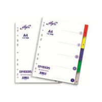 Sadalītājs A4/1-5, PP krāsains ar numerāciju Elfen