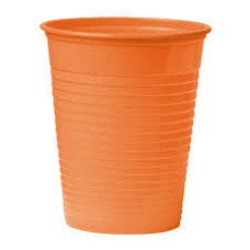 Plastmasas glāzītes, oranžas, tilpums 180ml, N100