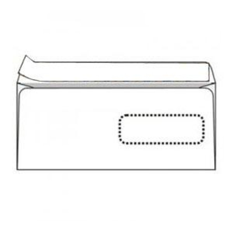 Aploksnes E65 DLHK 110x220mm ar logu 10 gab./iepak.