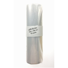 Atkritumu maisi 350L, 120x150cm, caurspīdīgi, 50mikr, LDPE, FEVEX, 10gab/rul, 10rul/kastē