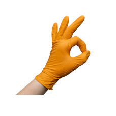 Nitrila cimdi, "Gentle Grip", oranžas ,S, (50 gab), (10iep/kaste) 8,5 gr