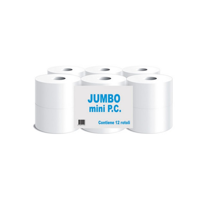 Tualetes papīrs MINI JUMBO, 2 slāņi, celulose, d. - 19cm., 120m., 400 lock., 15,5g/m2, 12g