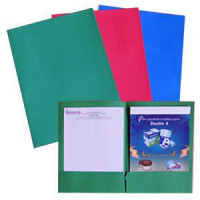 Mape dokumentiem A4 kartona ar iekšējām kabatām, sarkans