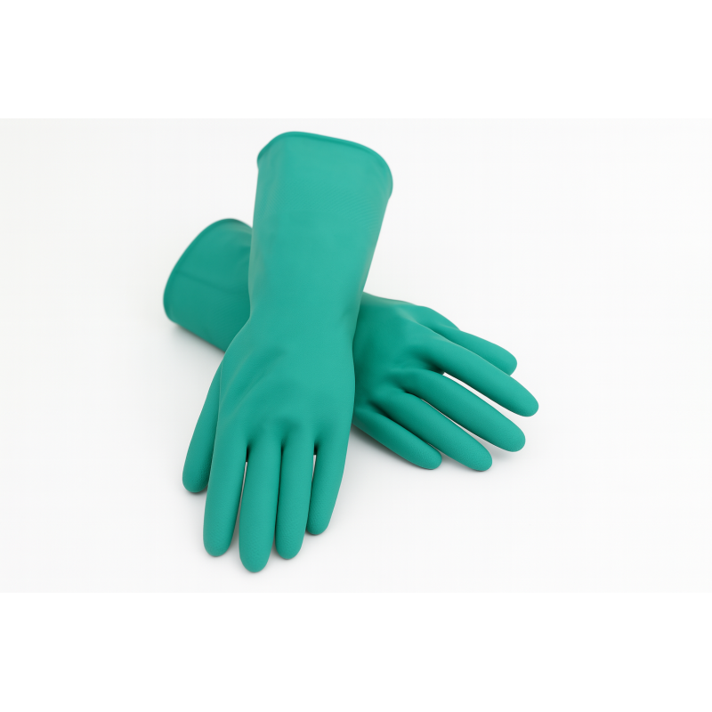Nitril cimdi, "Super Nitrile", 33cm, zaļi, 400mik, (S), (pāris)