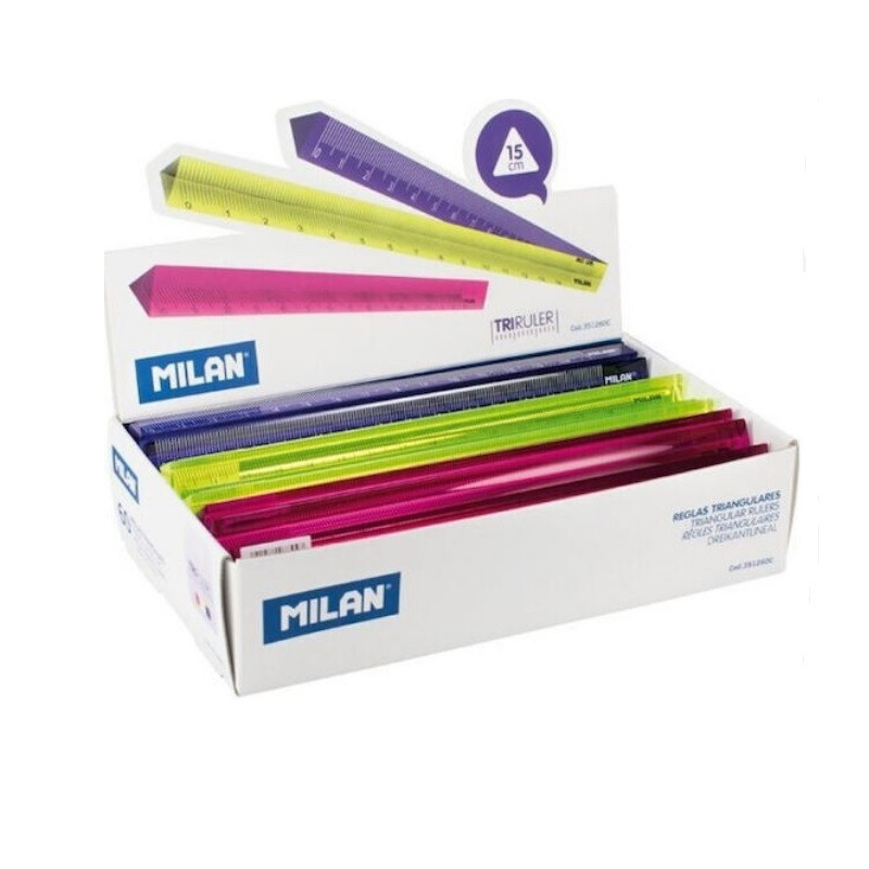 Lineāls 15cm NEW LOOK trīsstūrveida