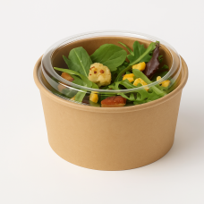 Papīra trauks 750ml, salatiem,  krafts, 50gab/iep., 9iep/kastē
