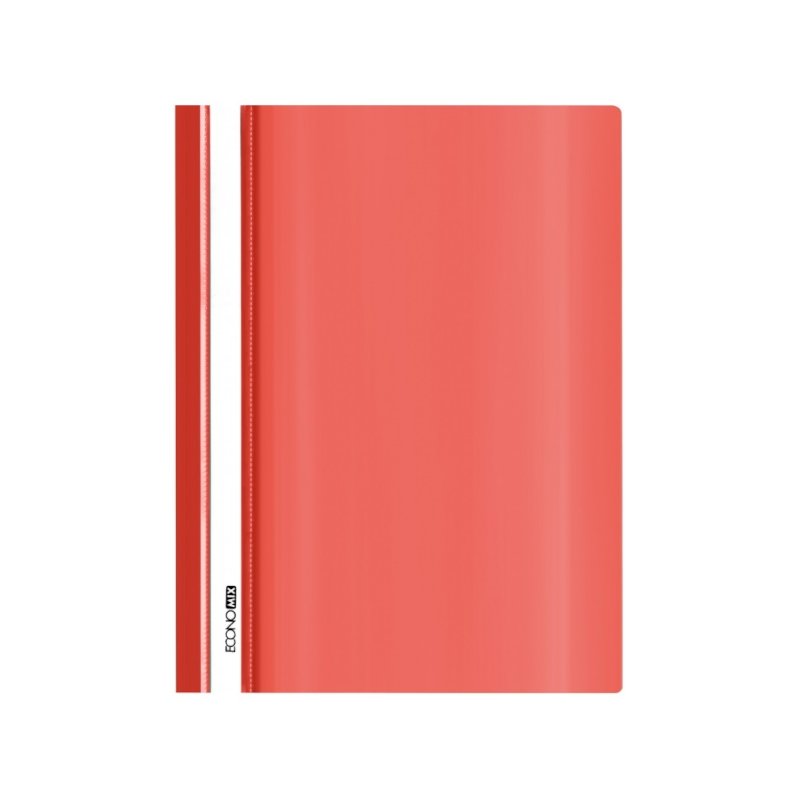 Ātršuvējs A4 sarkans ar caurspīdīgu vāku