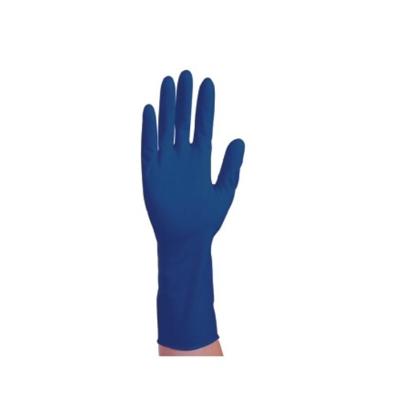 Lateksa cimdi, "Superblu", 30cm, zili, (M), (50gab)