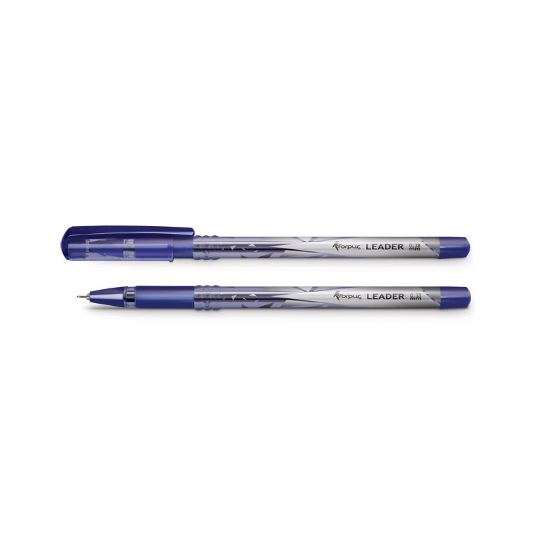 Pildspalva LEADER, lodīšu, 0.3mm, zila (12gab/iepak.)