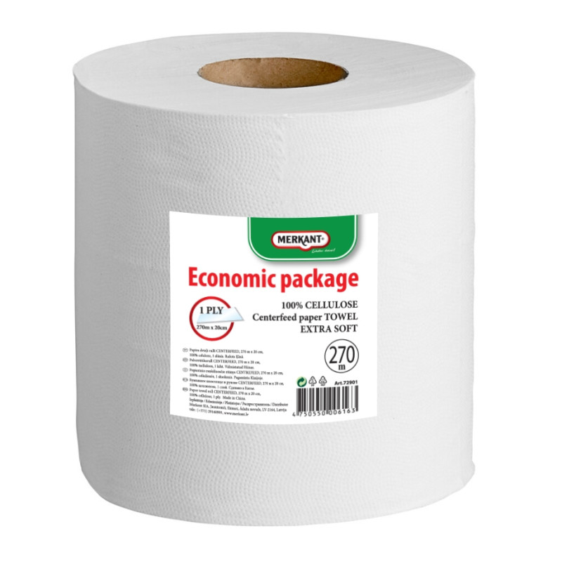 Roku dvielis, CENTERFEED, 1-kārt x 22g/m2, 270mx20cm, ( 6gab/iep)