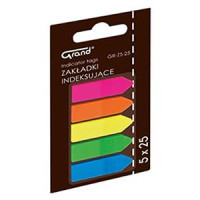 Indeksi 12x45mm bultas, 25 lapiņasx5 krāsas PL
