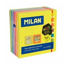 Līmlapiņas 76x76mm, 400 lap. 6 neona krāsas Milan