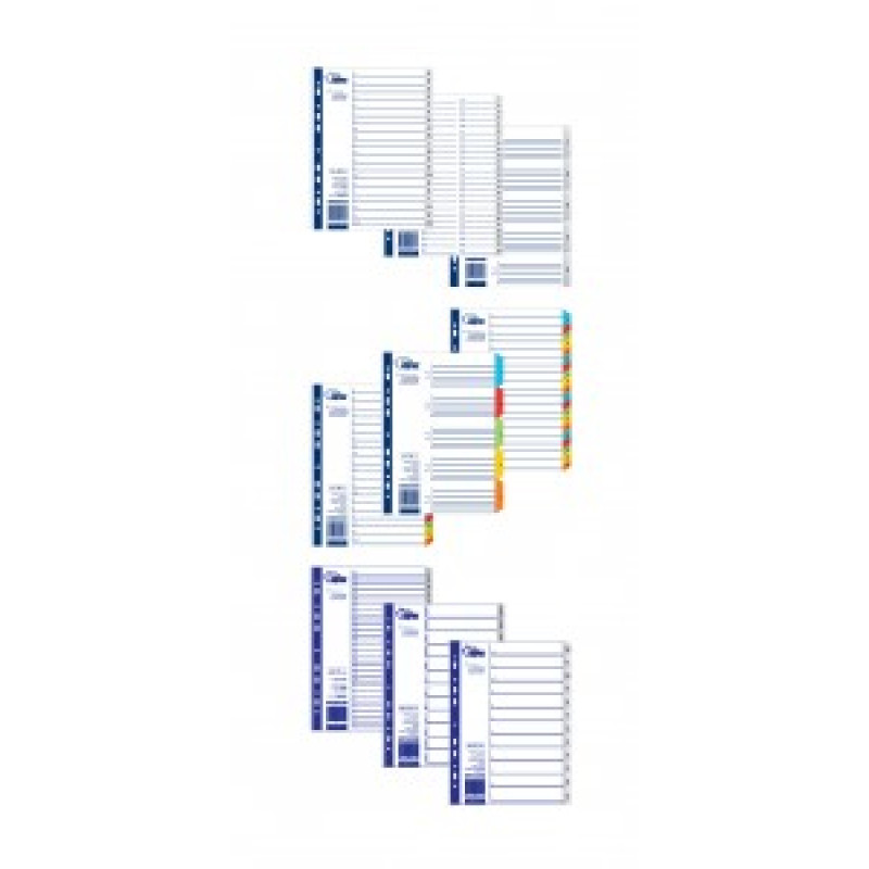 Sadalītājs dokumentiem FORPUS  1-12 polipropilēna MAXI 297x230/245 mm