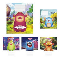 Burtnīca 12 lap. līniju, Monster land, kartona