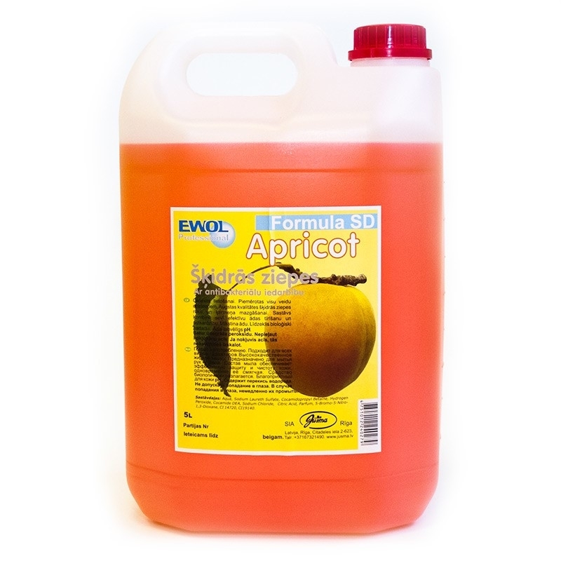Šķidrās ziepes EWOL Formula SD APRICOT 5L (2gab./kastē)
