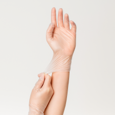 Vinila cimdi Gentle Touch, 24cm, caurspīdīgi, S, 100gab., (10 iep/kastē)
