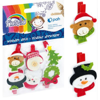 Dekors Ziemassvētku knaģis 6gab. Fiorello GR-WD449