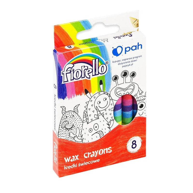 Krītiņi vaska 8 krāsas Fiorello